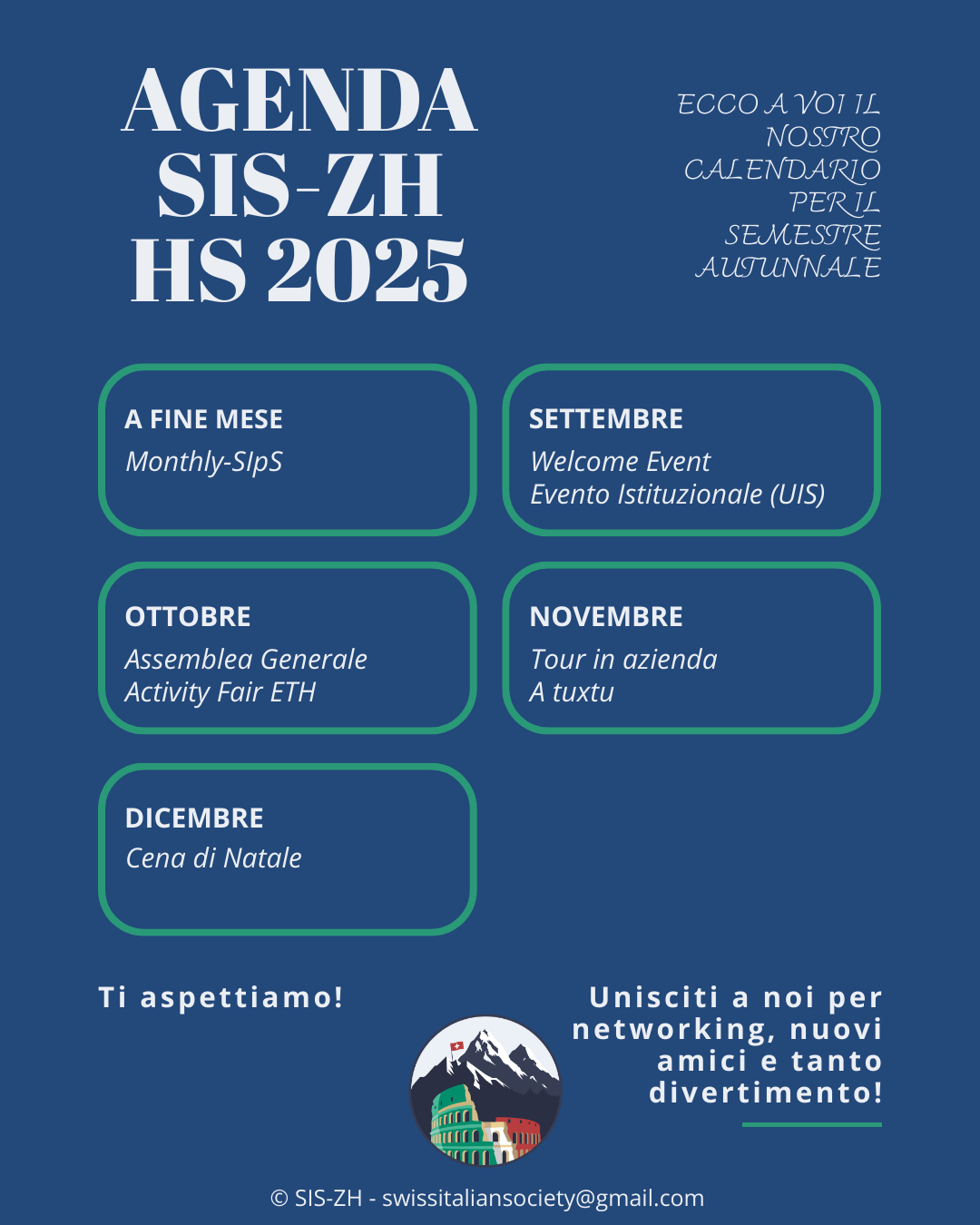Calendario eventi 2025